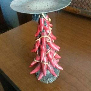 Red Chile Pepper Candle Holder